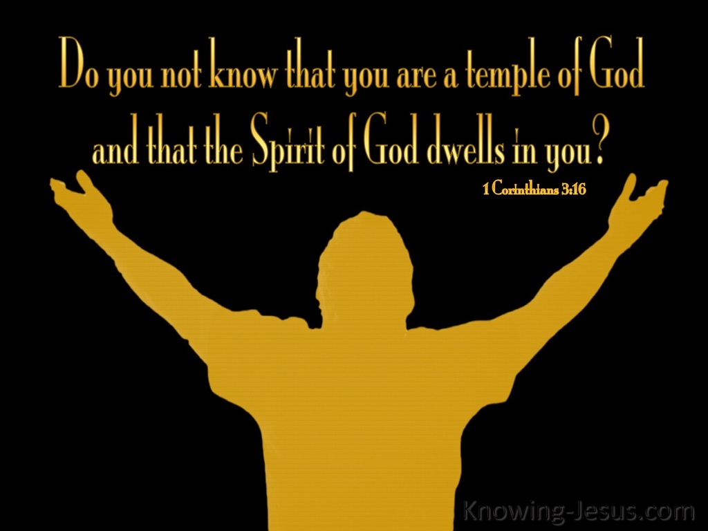 1 Corinthians 3:16 Temple Of The Holy Spirit (yellow)